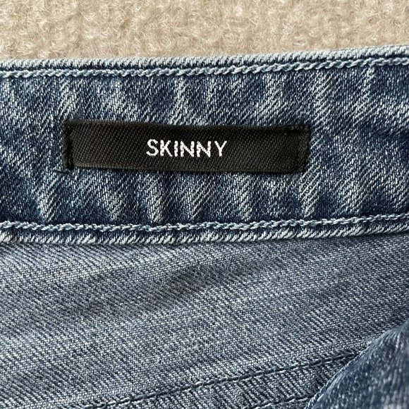 Parker Smith Jeans Womens 30 Skinny Ankle Crop Stretch Raw Hem Denim Pants - Picture 5 of 12